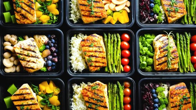 Fresh ingredients arranged for balanced everyday meals